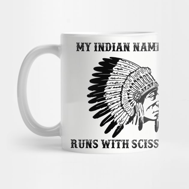 My Indian Name is Runs with Scissors by Alema Art